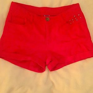 Girls Red Shorts